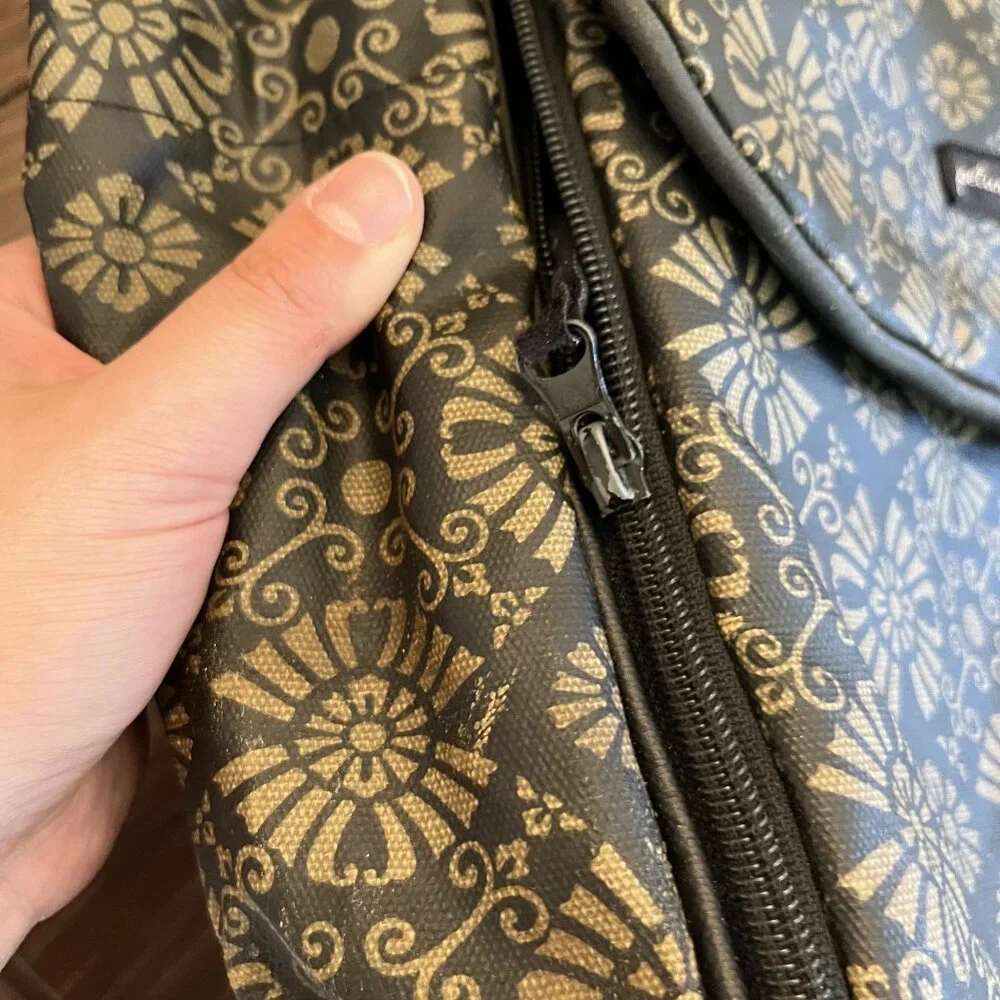 Petunia Pickle Bottom Brown Embroidered Backpack Crossbody Diaper Bag Baby